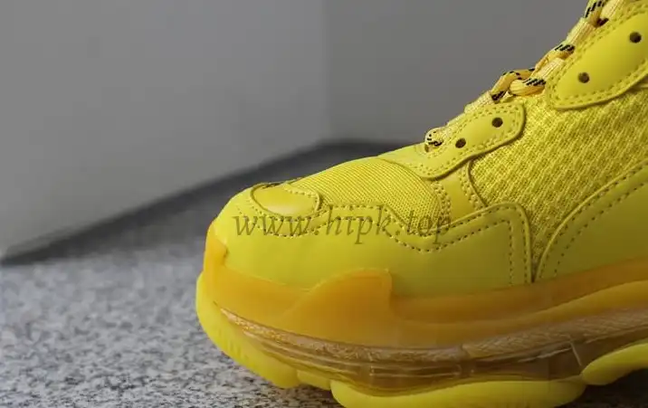 PK GOD PARIS TRIPLE S CLEAR SOLE TRAINER all yellow READY TO SHIP