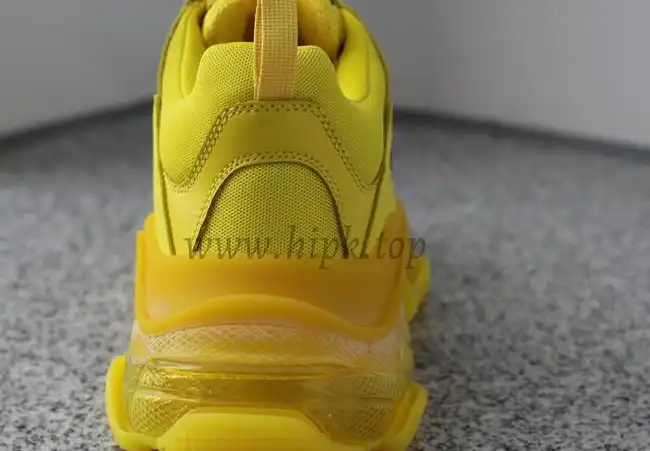 PK GOD PARIS TRIPLE S CLEAR SOLE TRAINER all yellow READY TO SHIP