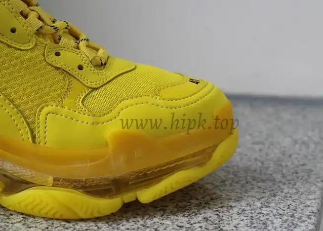 PK GOD PARIS TRIPLE S CLEAR SOLE TRAINER all yellow READY TO SHIP