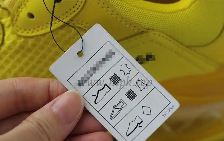 PK GOD PARIS TRIPLE S CLEAR SOLE TRAINER all yellow READY TO SHIP