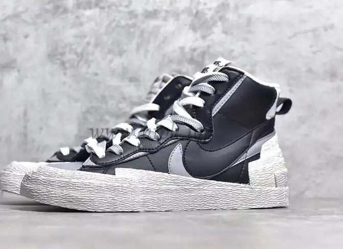 PK God Sacai X NK Blazer with Dunk black grey real materials ready to ship