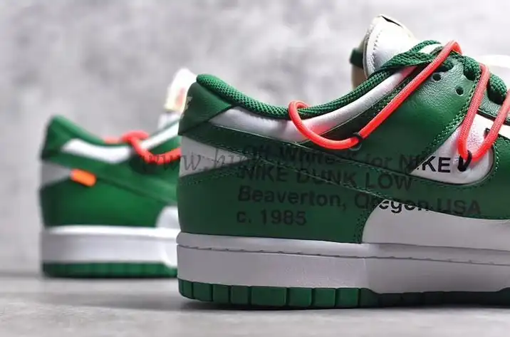 PK God exclusive OFF-WHITE x Futura x Nike Dunk white pine green retail materails ready to ship