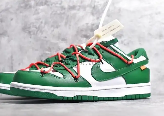 PK God exclusive OFF-WHITE x Futura x Nike Dunk white pine green retail materails ready to ship