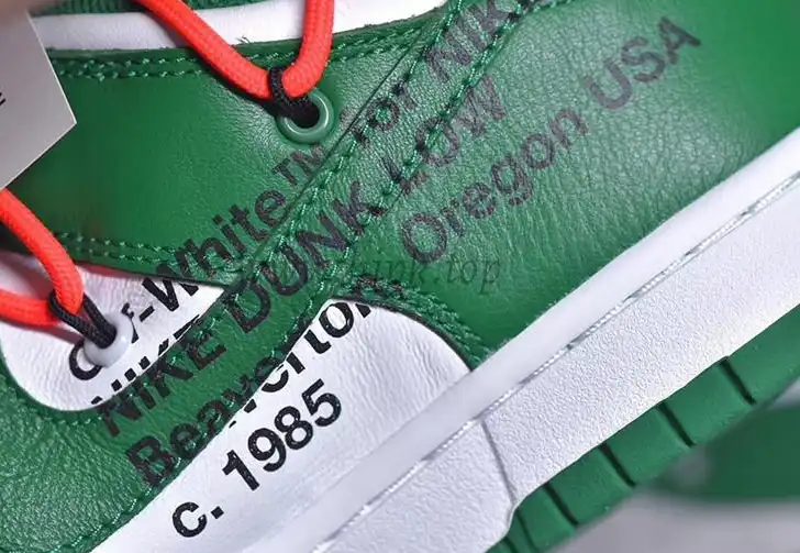 PK God exclusive OFF-WHITE x Futura x Nike Dunk white pine green retail materails ready to ship