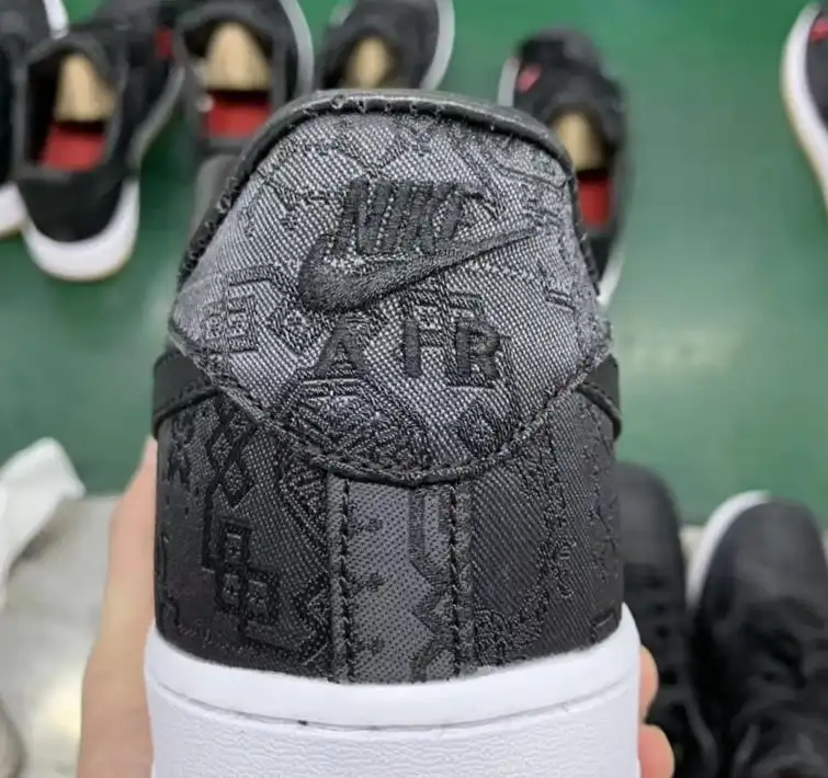 PK GOD CLOT x fragment x Nike Air Force 1 PRM BLACK retail materials ready to ship