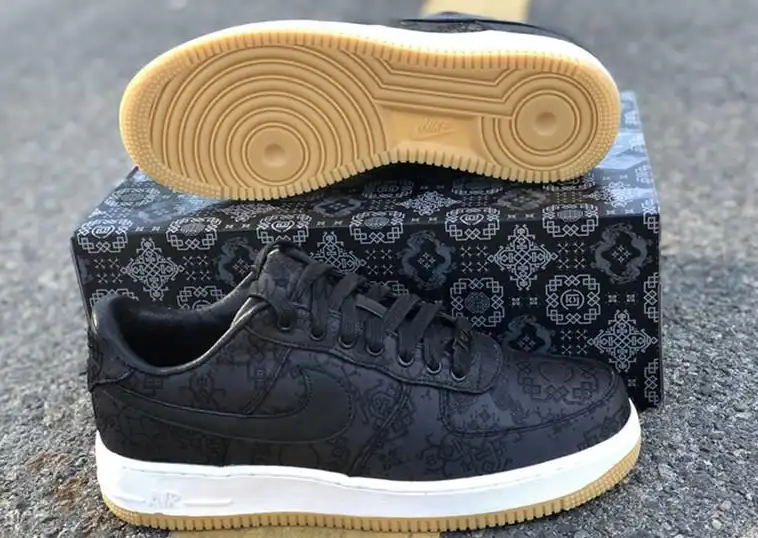 PK GOD CLOT x fragment x Nike Air Force 1 PRM BLACK retail materials ready to ship