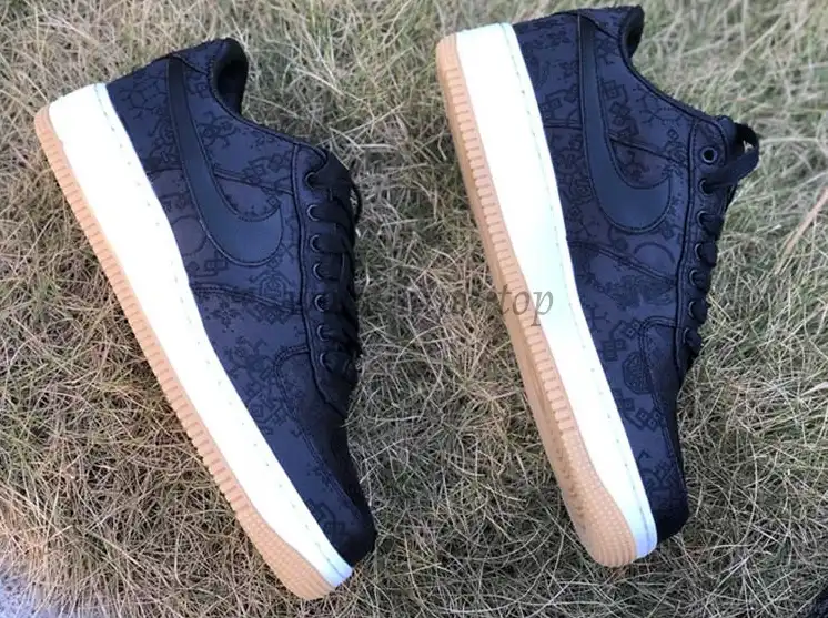 PK GOD CLOT x fragment x Nike Air Force 1 PRM BLACK retail materials ready to ship