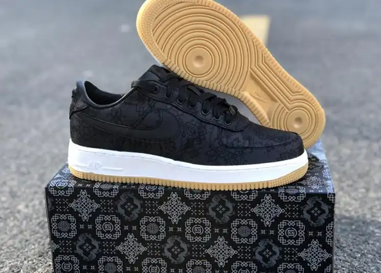 PK GOD CLOT x fragment x Nike Air Force 1 PRM BLACK retail materials ready to ship