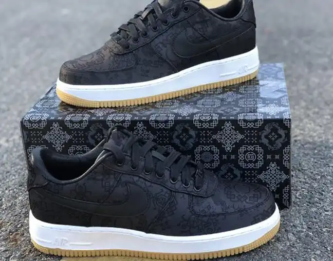 PK GOD CLOT x fragment x Nike Air Force 1 PRM BLACK retail materials ready to ship