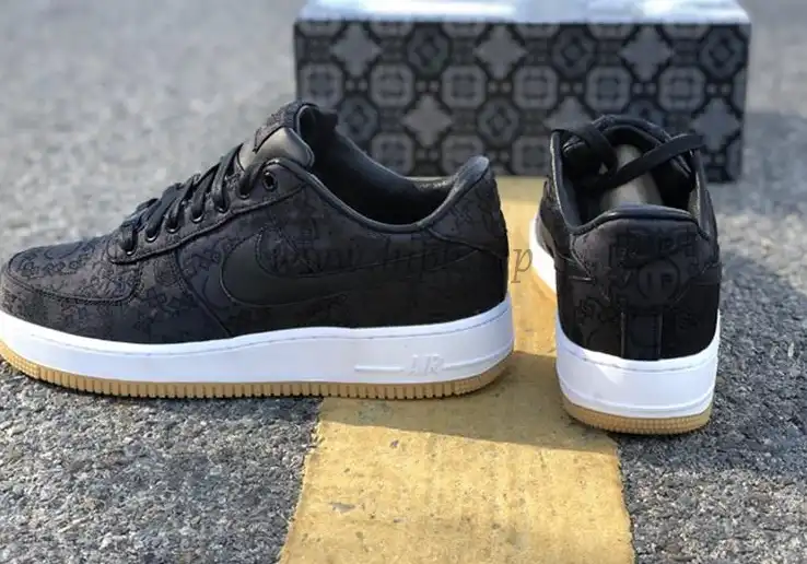 PK GOD CLOT x fragment x Nike Air Force 1 PRM BLACK retail materials ready to ship