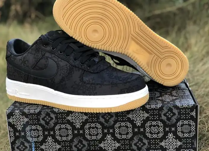 PK GOD CLOT x fragment x Nike Air Force 1 PRM BLACK retail materials ready to ship