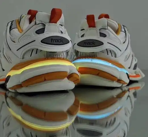 PK God exclusive Balencia Paris Track SneakersWhite Orange best version ready to ship