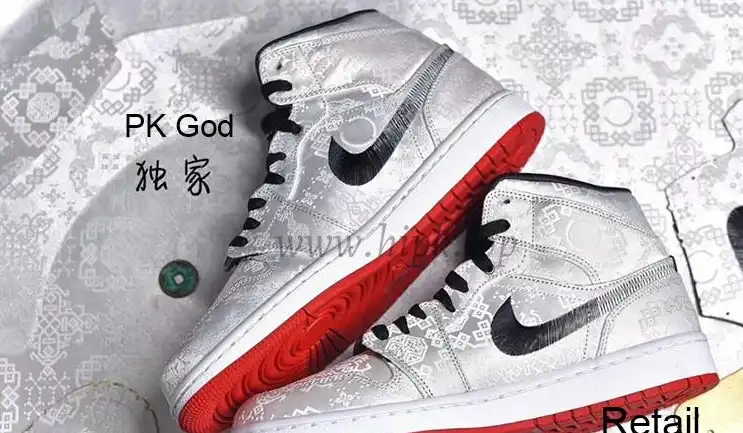 PK God air Jordan 1 mid fearless X Edison Chen retail materials ready to ship