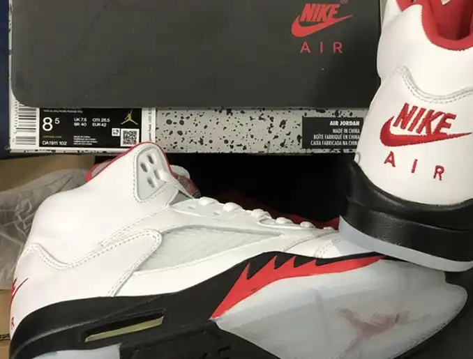 PK GOD Air Jordan 5 Fire Red retail materails ready to ship