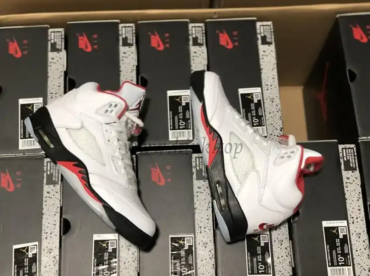 PK GOD Air Jordan 5 Fire Red retail materails ready to ship