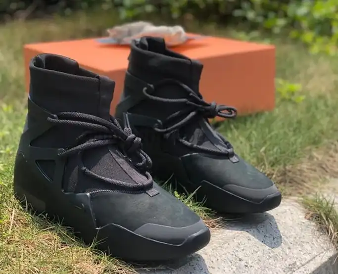 PK God Nike Air Fear of God 1 Triple Black retail materials ready to ship