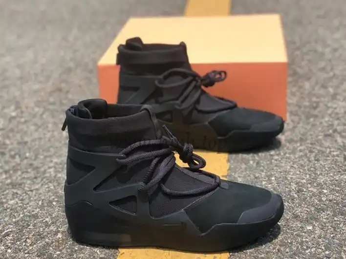 PK God Nike Air Fear of God 1 Triple Black retail materials ready to ship