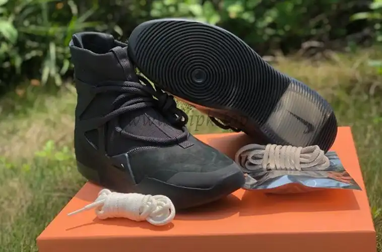 PK God Nike Air Fear of God 1 Triple Black retail materials ready to ship