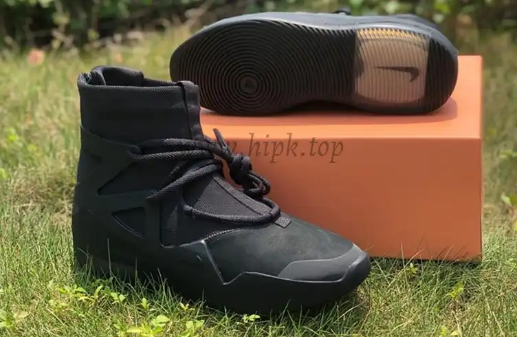 PK God Nike Air Fear of God 1 Triple Black retail materials ready to ship