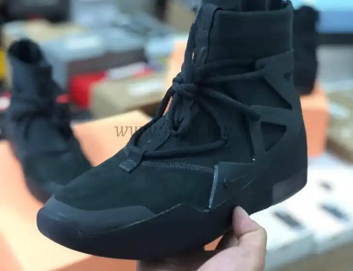 PK God Nike Air Fear of God 1 Triple Black retail materials ready to ship