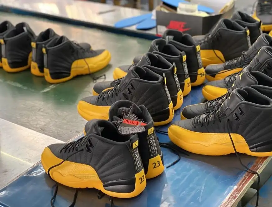 Pk God Air Jordan XII 12 university Gold retail materials ready to ship