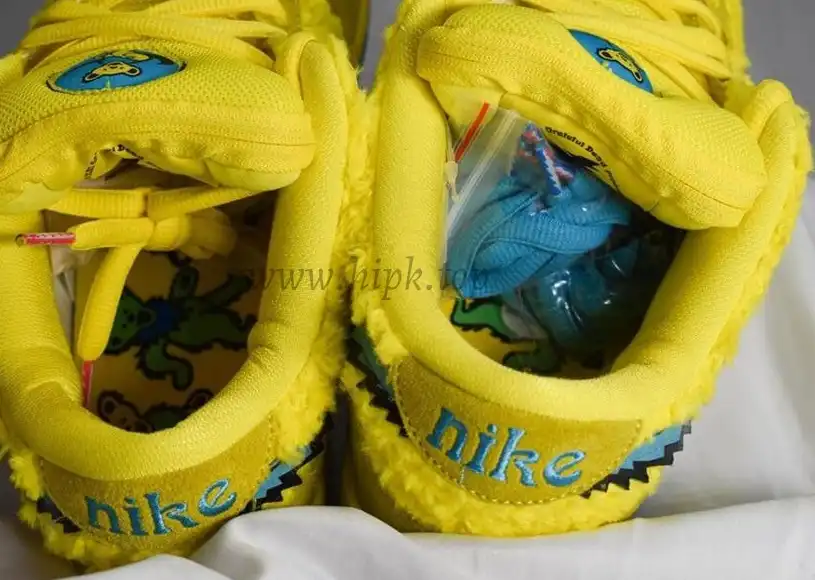 PKGOD exclusive Grateful Dead X SB dunk low pro Opti Yellow ready to ship