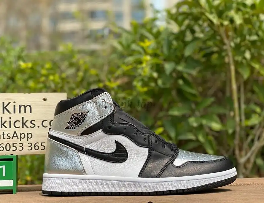 Pk god air Jordan 1 OG retro silver toe retail materials ready on March 10th