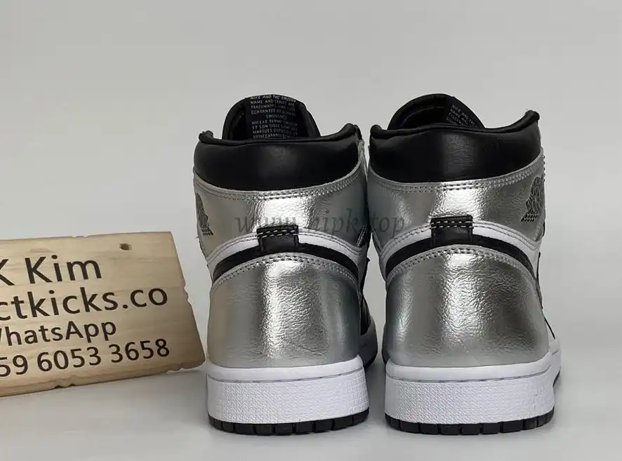 Pk god air Jordan 1 OG retro silver toe retail materials ready on March 10th