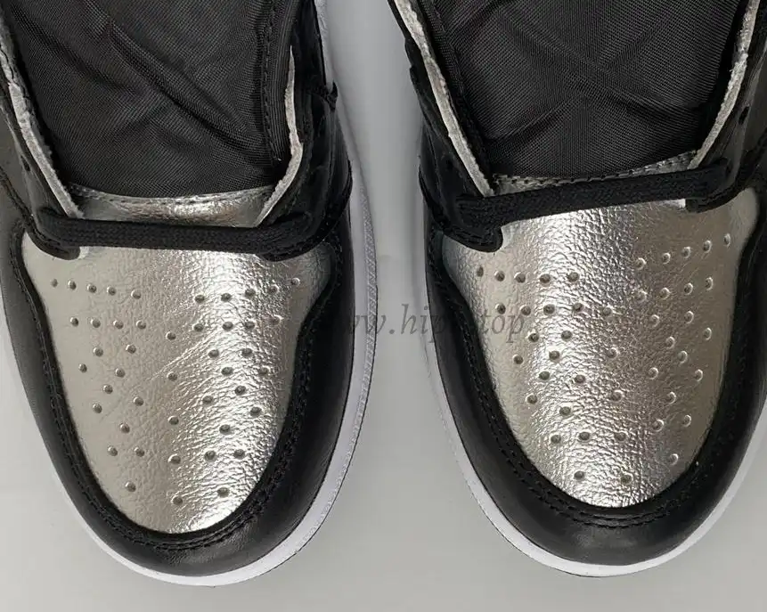 Pk god air Jordan 1 OG retro silver toe retail materials ready on March 10th