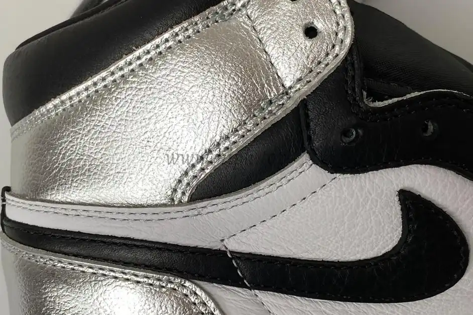 Pk god air Jordan 1 OG retro silver toe retail materials ready on March 10th