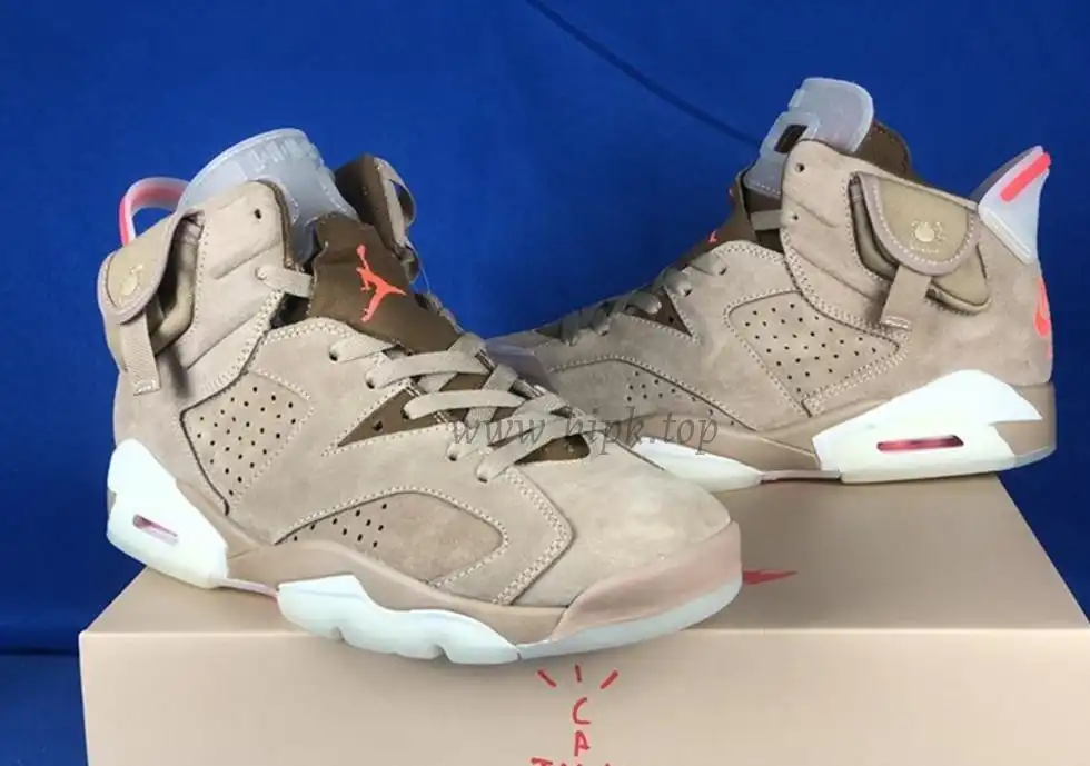 PK GOD Travis Scott x Air Jordan 6 Retro ‘British Khaki’ retail materials ready to ship