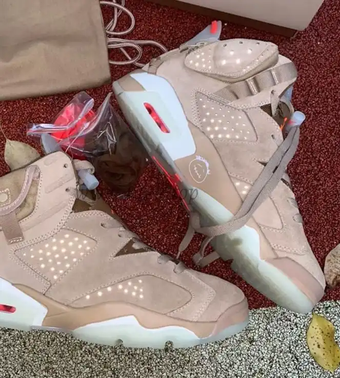 PK GOD Travis Scott x Air Jordan 6 Retro ‘British Khaki’ retail materials ready to ship