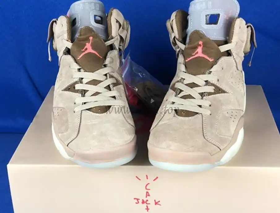 PK GOD Travis Scott x Air Jordan 6 Retro ‘British Khaki’ retail materials ready to ship