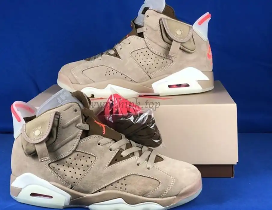 PK GOD Travis Scott x Air Jordan 6 Retro ‘British Khaki’ retail materials ready to ship