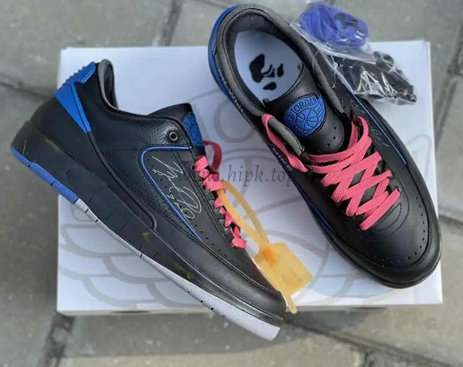 PK God OFF-WHITE x Air Jordan 2 blue Low retail materials ready to ship