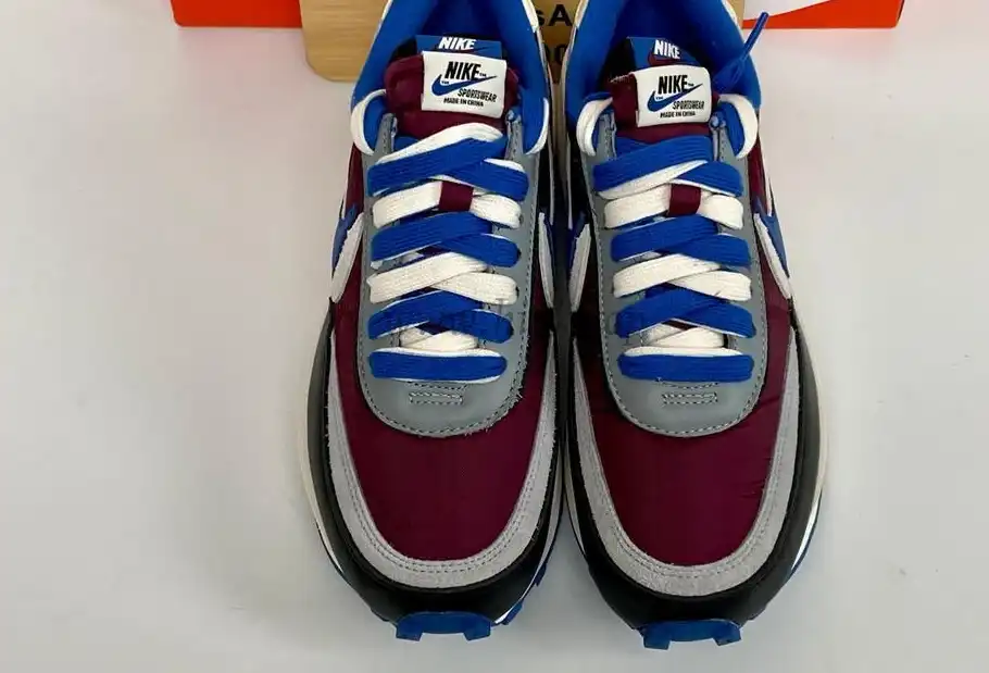 PK God LDWaffle x sacai x UNDERCOVER Night Maroon and Team Royal retail materials ready to ship