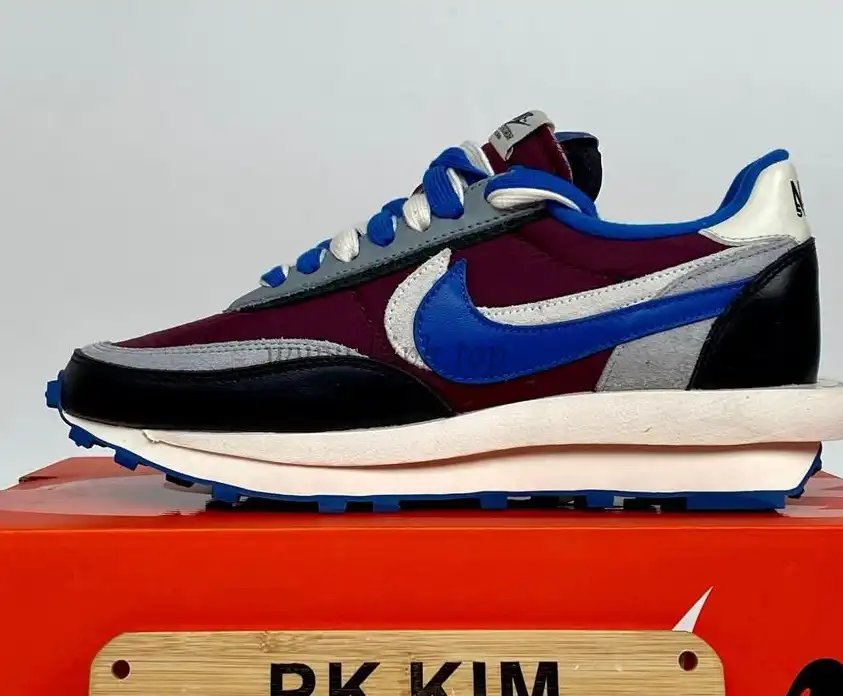 PK God LDWaffle x sacai x UNDERCOVER Night Maroon and Team Royal retail materials ready to ship