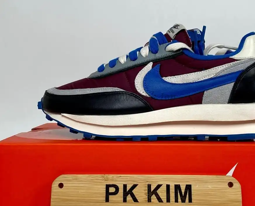 PK God LDWaffle x sacai x UNDERCOVER Night Maroon and Team Royal retail materials ready to ship