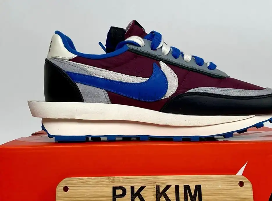 PK God LDWaffle x sacai x UNDERCOVER Night Maroon and Team Royal retail materials ready to ship