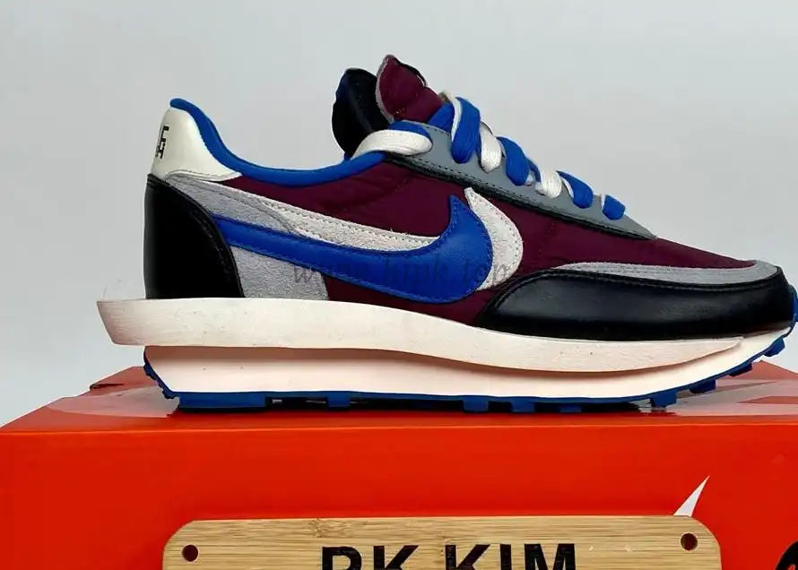 PK God LDWaffle x sacai x UNDERCOVER Night Maroon and Team Royal retail materials ready to ship