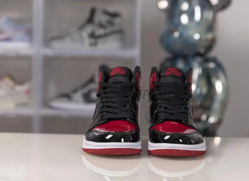 Pk God air jordan 1 retro Patent bred retail materials ready to ship