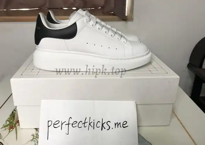 PK GOD Alxnder MC McQueen White smooth calf leather toe black leather heelbest version ready to ship