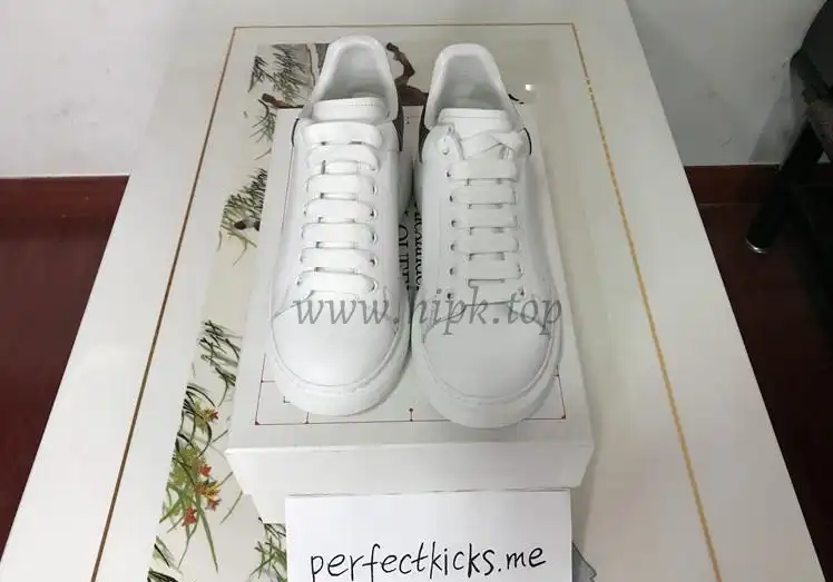 PK GOD Alxnder MC McQueen White smooth calf leather toe black leather heelbest version ready to ship