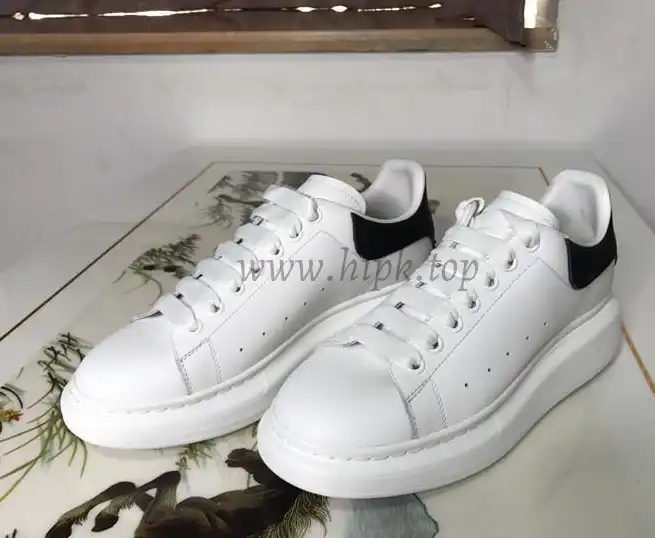 PK GOD Alxnder MC McQueen White smooth calf leather toe black leather heelbest version ready to ship