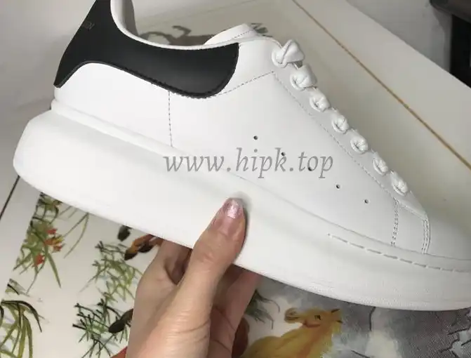 PK GOD Alxnder MC McQueen White smooth calf leather toe black leather heelbest version ready to ship