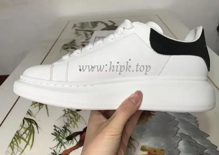 PK GOD Alxnder MC McQueen White smooth calf leather toe black leather heelbest version ready to ship