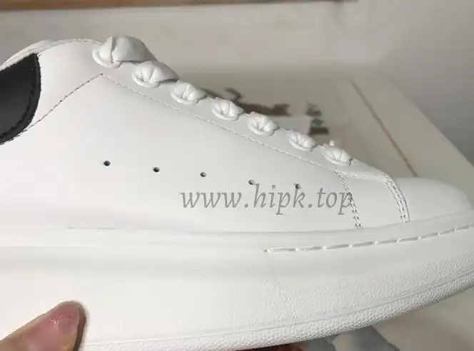 PK GOD Alxnder MC McQueen White smooth calf leather toe black leather heelbest version ready to ship