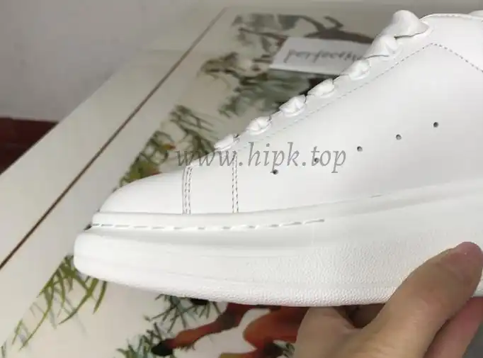 PK GOD Alxnder MC McQueen White smooth calf leather toe black leather heelbest version ready to ship