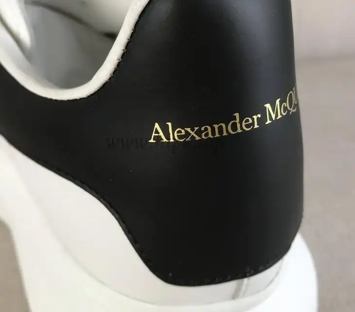 PK GOD Alxnder MC McQueen White smooth calf leather toe black leather heelbest version ready to ship