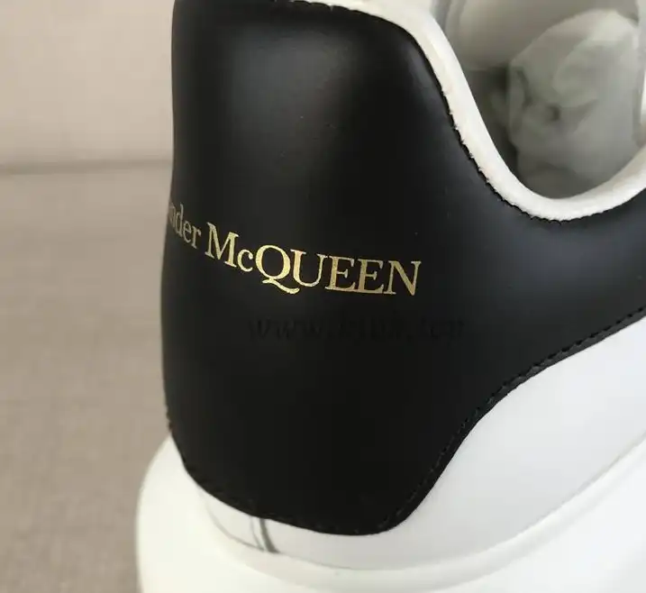 PK GOD Alxnder MC McQueen White smooth calf leather toe black leather heelbest version ready to ship